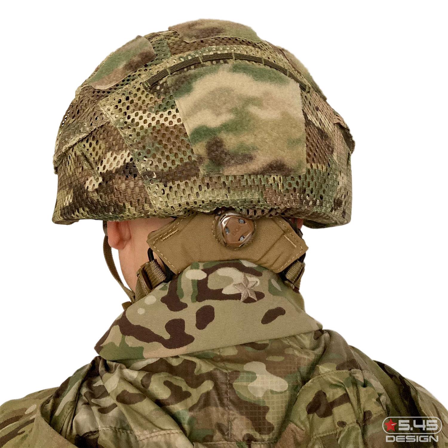 There are Velcro panels in the crown and nape areas that enable attachment of IR-beacons and identification patches. 